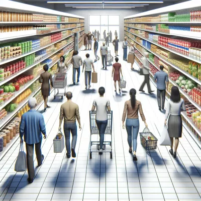 Einkaufsgang im Edeka Supermarkt