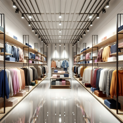 Sortiment eines H&M Bekleidungsgeschäft