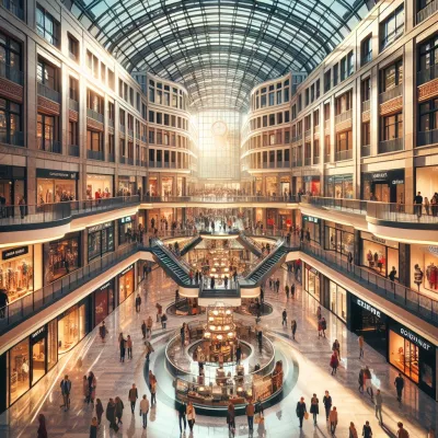 Einkaufsläden in der LP12 Mall of Berlin