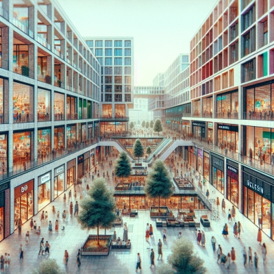 Einkaufsläden im Schloss-Straßen Center