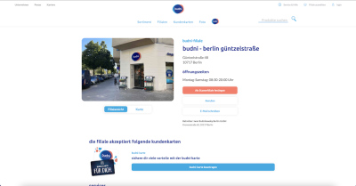 BUDNI Filiale - Güntzelstraße 48 - 10717 Berlin