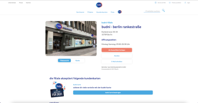 BUDNI Filiale - Rankestrasse 33-34 - 10789 Berlin