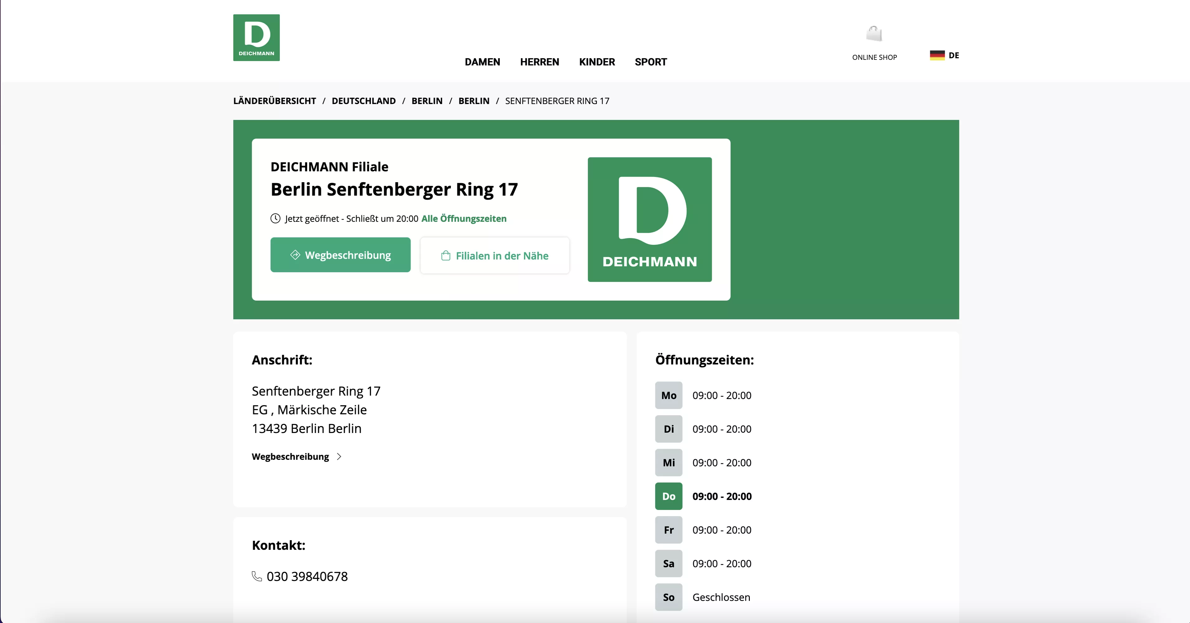 öffnungszeiten deichmann wittlich