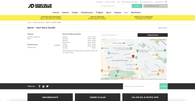 JD Sports Filiale - Karl-Marx-Straße 130 - 12043 Berlin